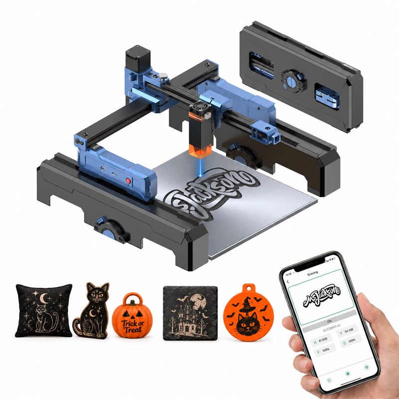 T1 laser engraving machine — logo removed