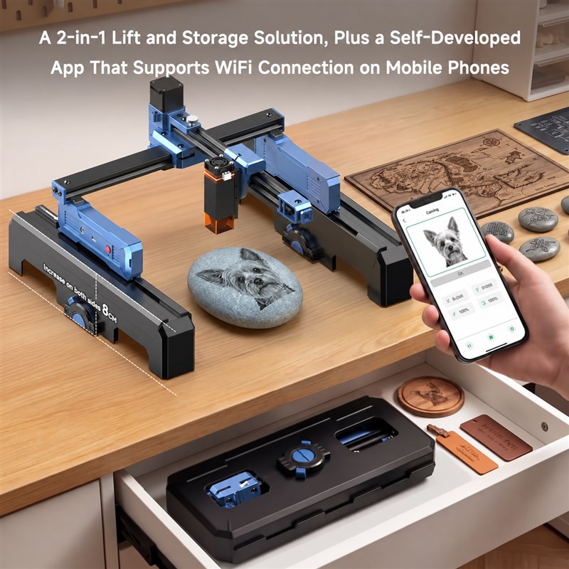 T1 laser engraving machine — logo removed