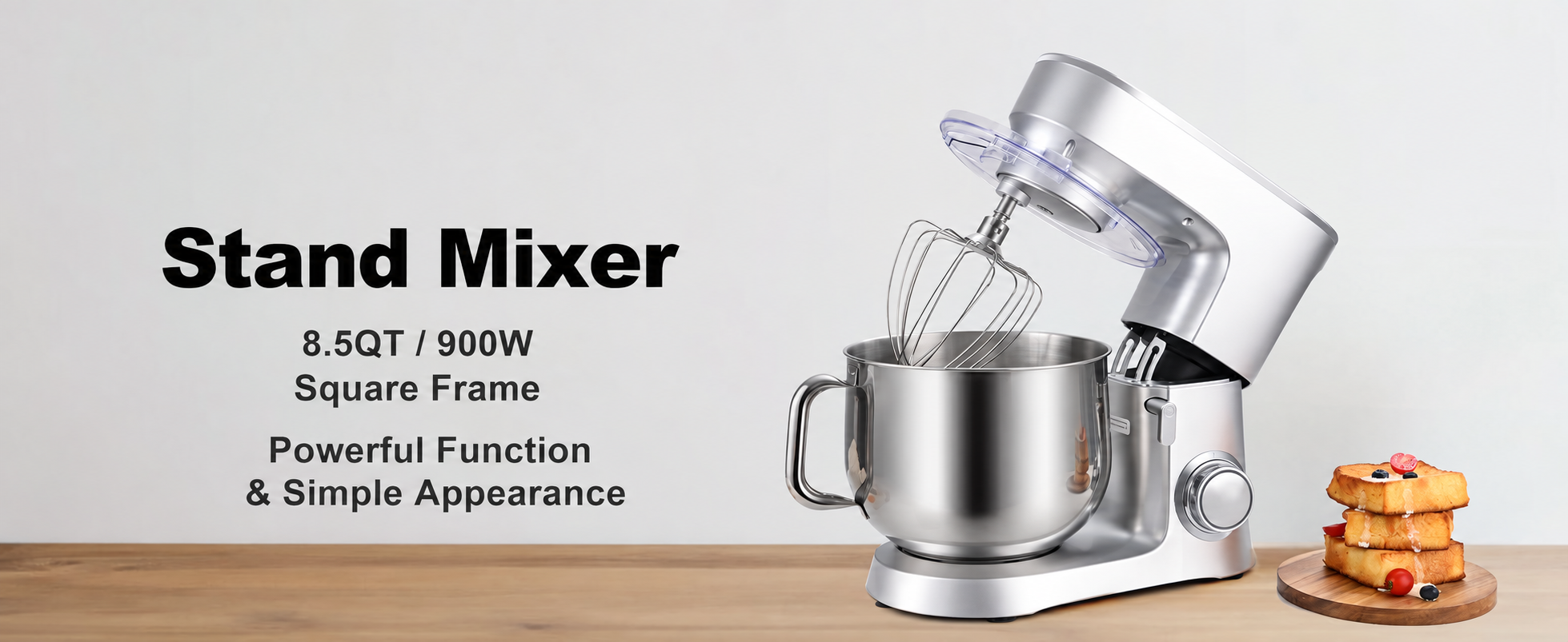 8.5QT 900W stand mixer product image 13, logo removed