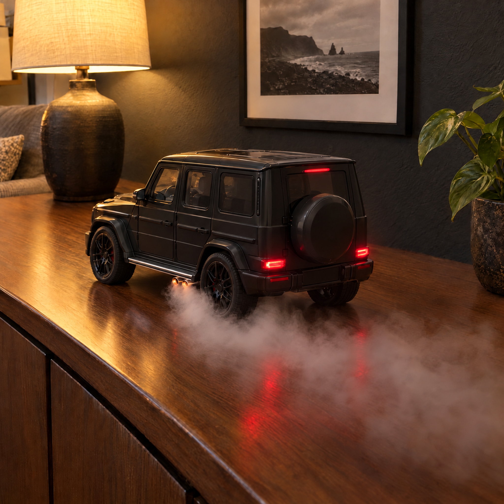 Black G-Wagon - rear view