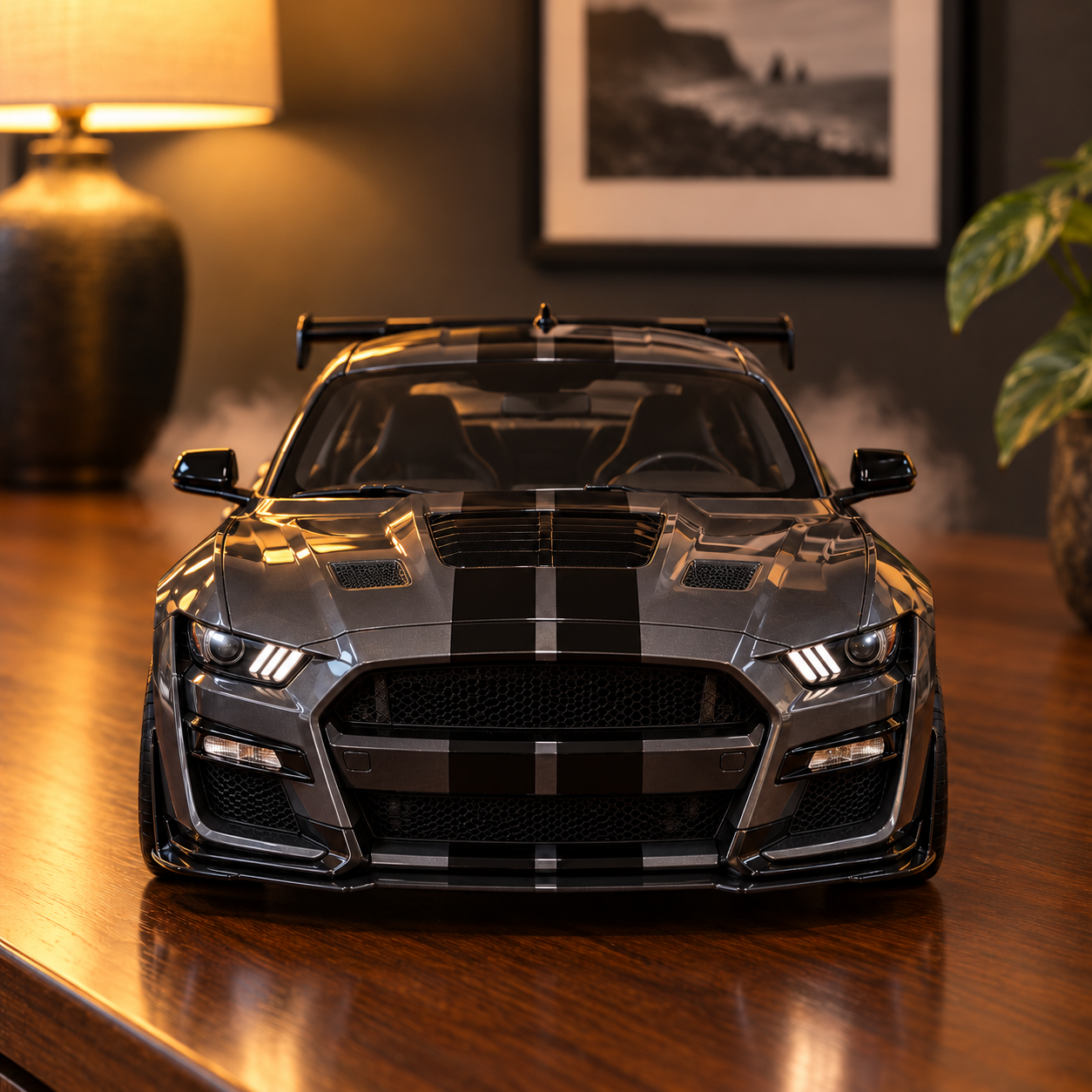 Grey Shelby GT500 - front view