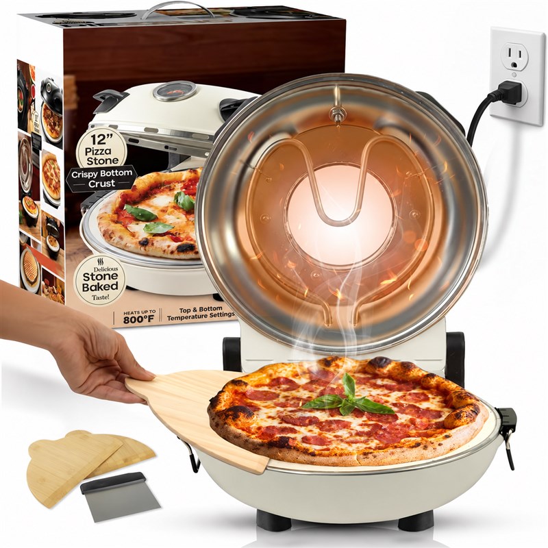Electric countertop pizza oven — logo removed