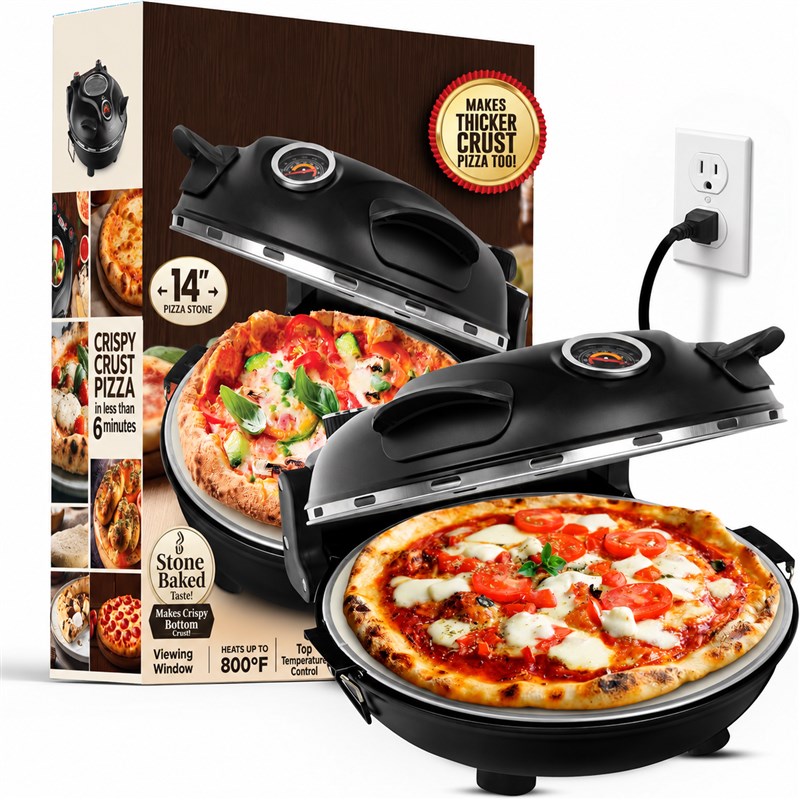 Electric countertop pizza oven — logo removed