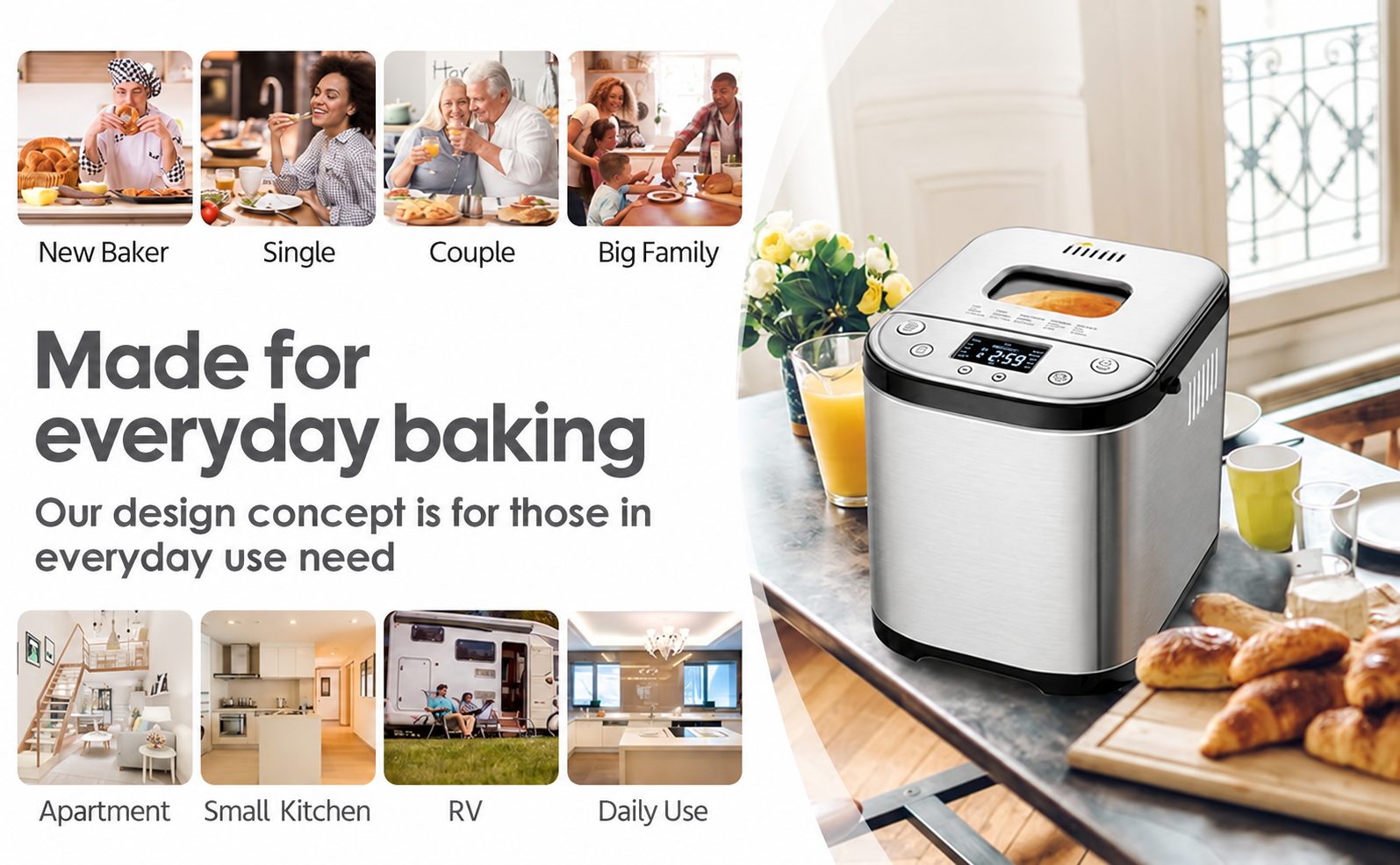 Automatic 15-program bread maker product image 13