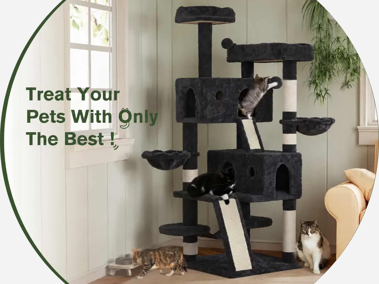 Multi-level cat tree tower product image 9