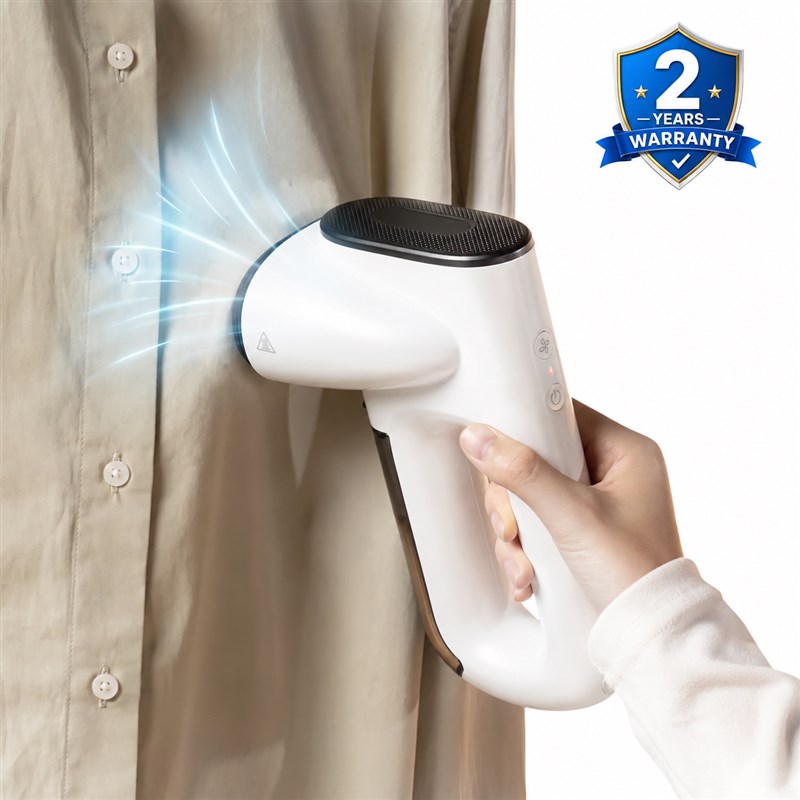 Vacuum garment steamer — logo removed