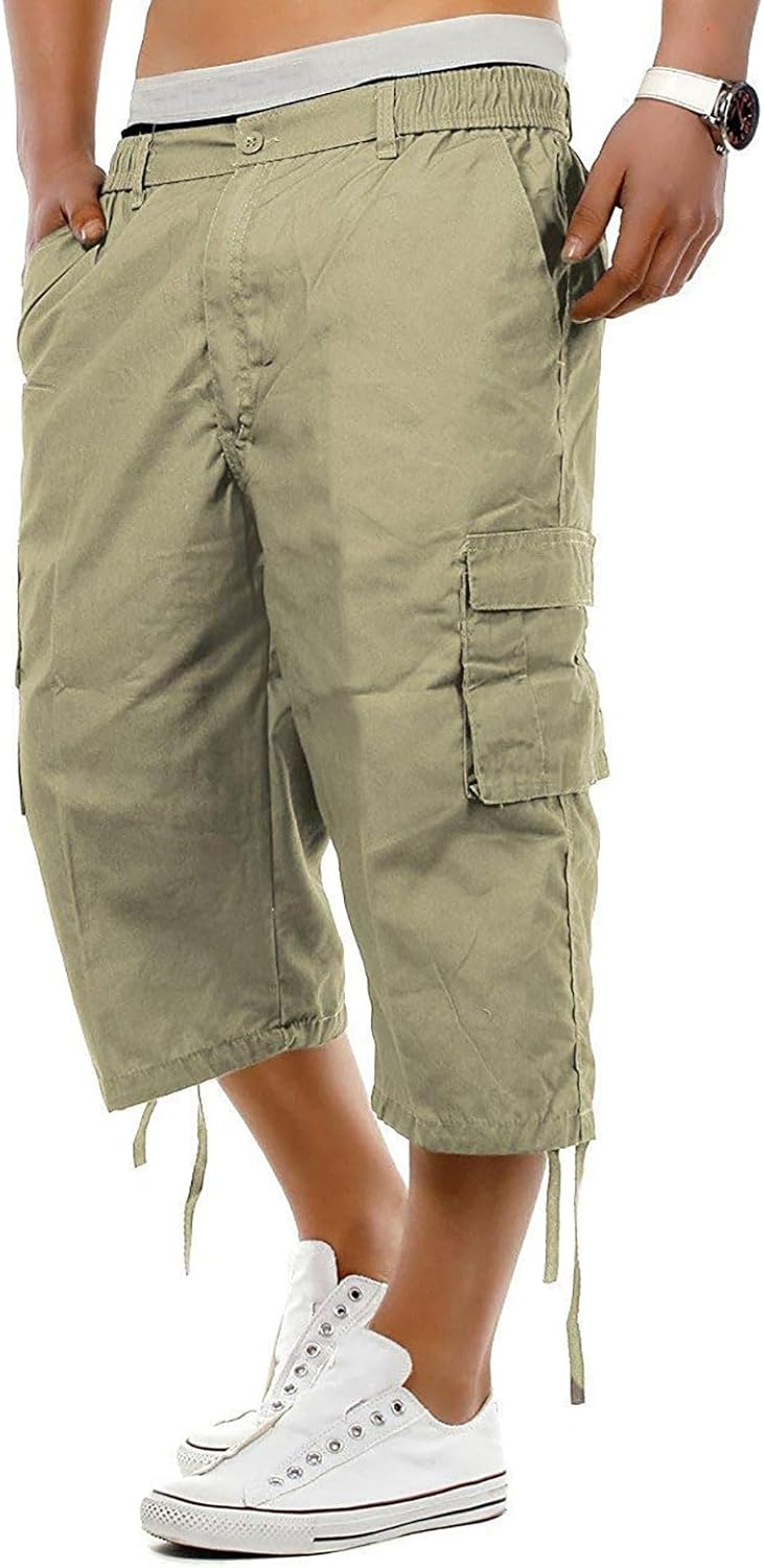 Green Trousers Cargo Pants Mens Black Birthday New Mens Summer Casual Men's 7 Pocket Pants Loose Pants Tuxedo Trousers with Satin Stripe Men