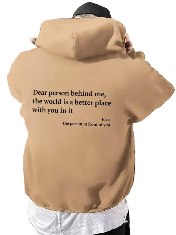 Men's Letter Print Hoodie