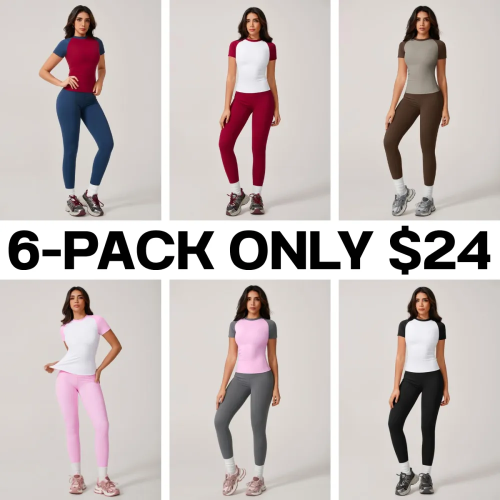 🖤Black Friday Sale🖤Women's Color-Block Athletic Set