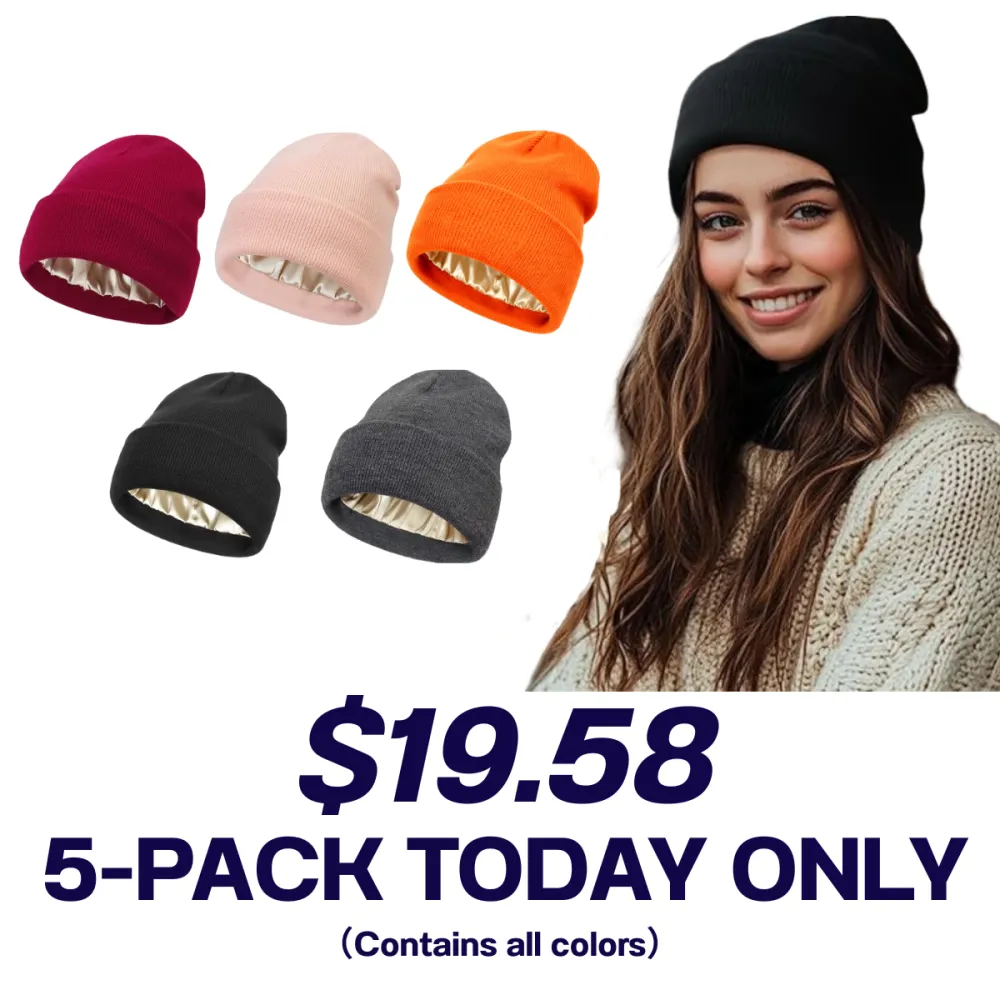 🔥Last Day 95% OFF🔥Anti-Frizz Satin Lined Beanie