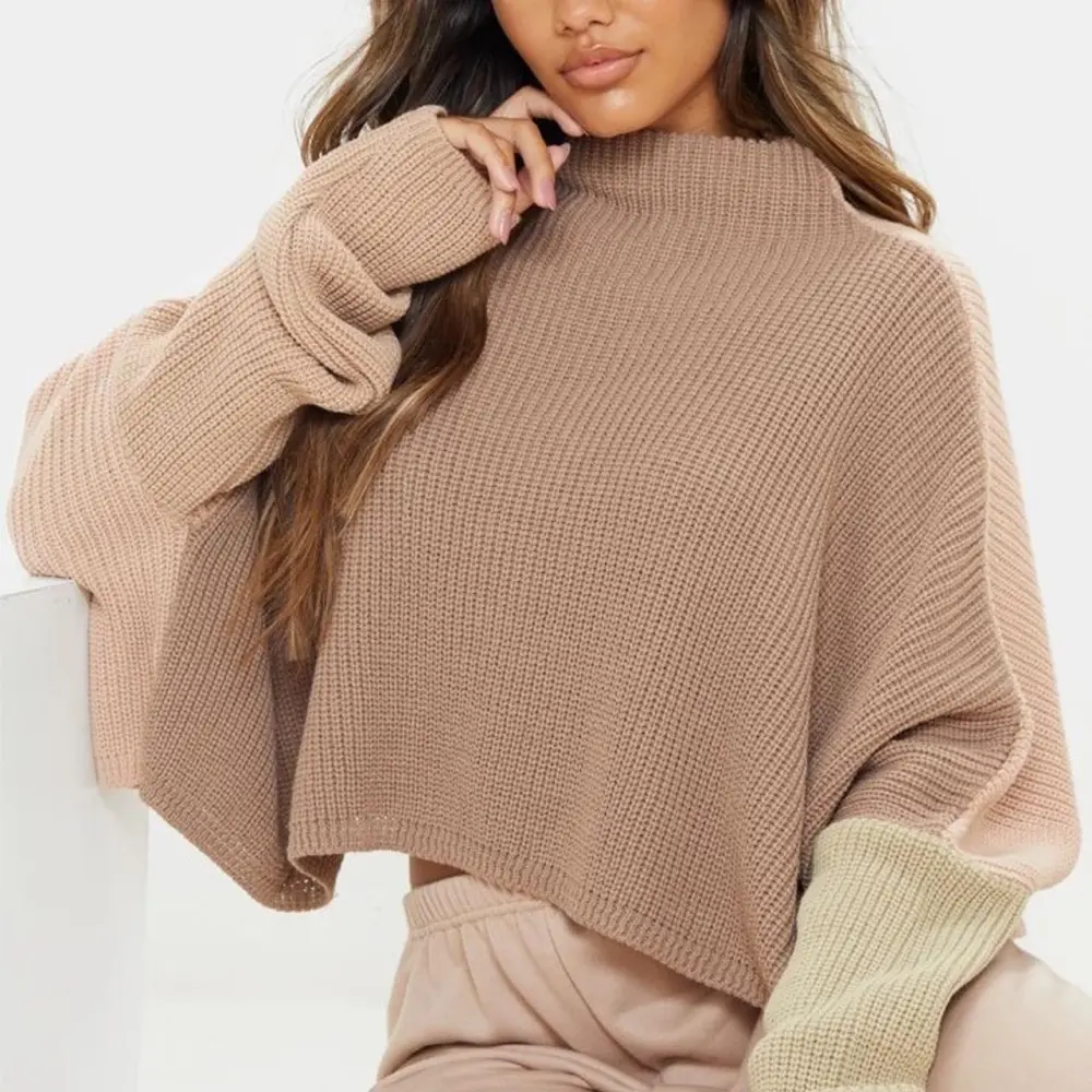 Women's Oversized Color Block Knit Sweater