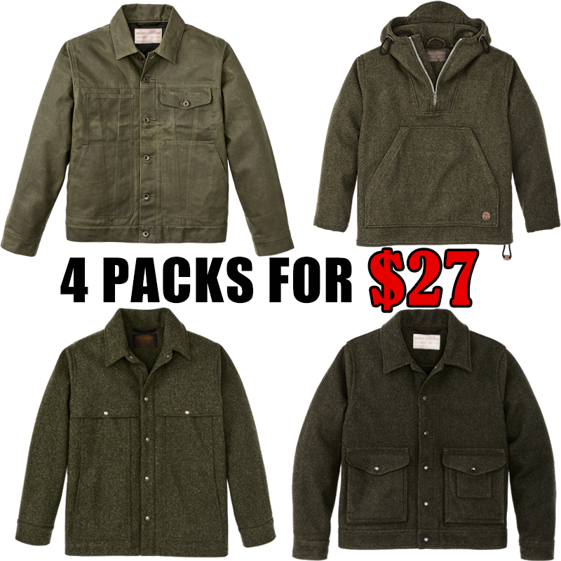 Tin Cloth Short Lined Cruiser Jacket - Mackinaw Wool Anorak - Tin Cloth Short Lined Cruiser Jacket