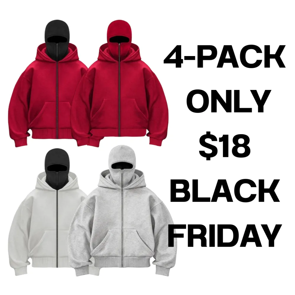 🔥Last Day 95% OFF🔥Men's Zip-Up Balaclava Hoodie