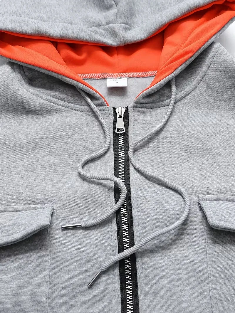 Clearance sale Men's sweatshirt with multiple pockets warm and stylish-Jacket & Pants