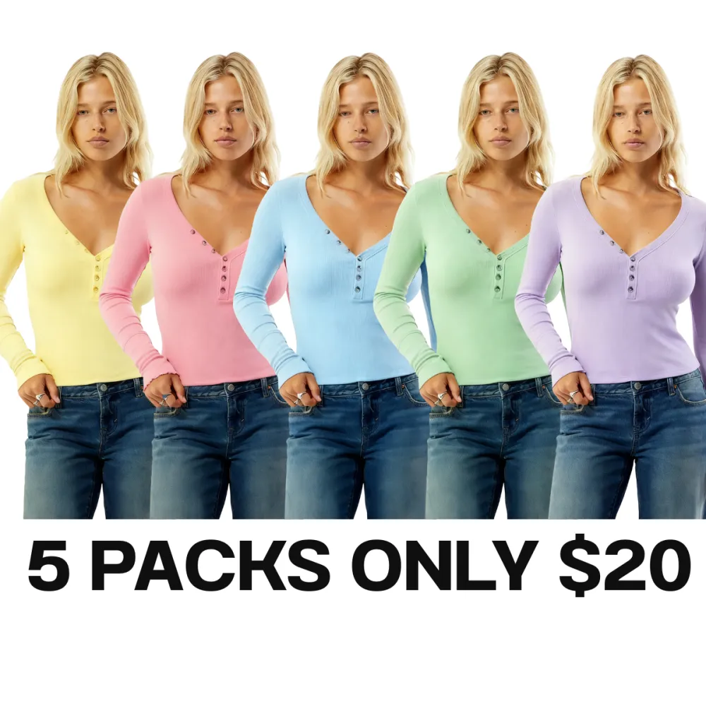 Women’s Long Sleeve Henley Top