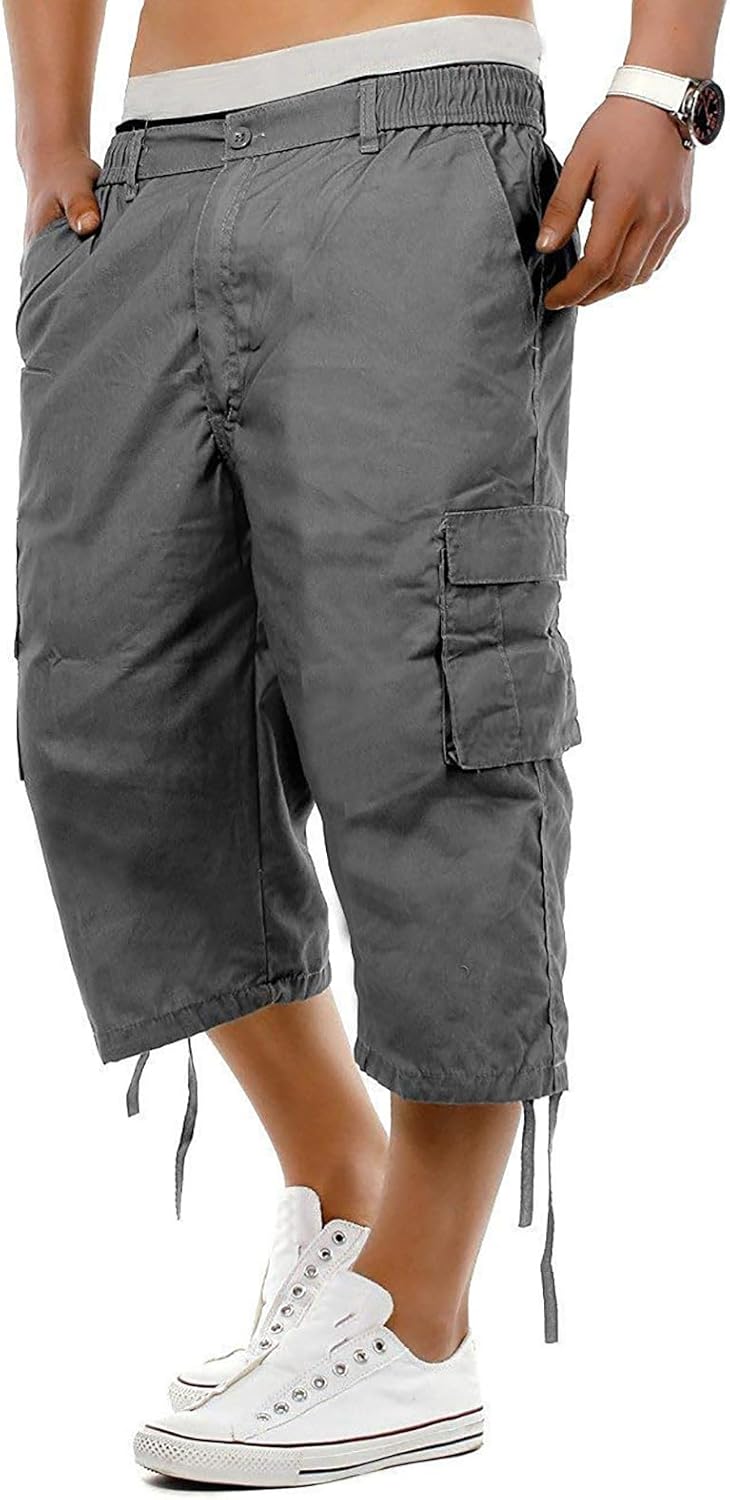 Green Trousers Cargo Pants Mens Black Birthday New Mens Summer Casual Men's 7 Pocket Pants Loose Pants Tuxedo Trousers with Satin Stripe Men