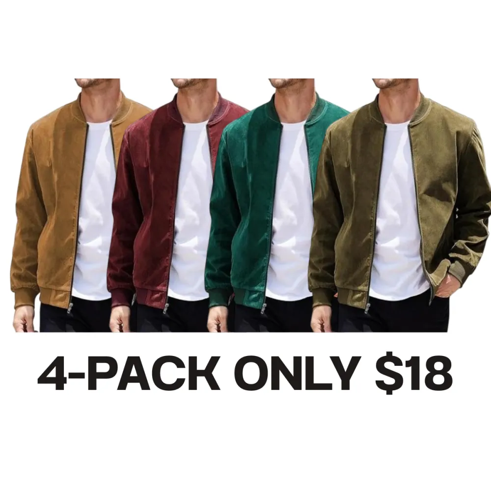 Men's Suede-Trimmed Stretch Jacket