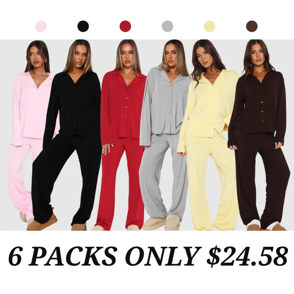 ⏰BLACK FRIDAY SPECIAL💥6-Color Long Sleeve Pyjama Set🔥FINAL DAY CLEARANCE!🛒