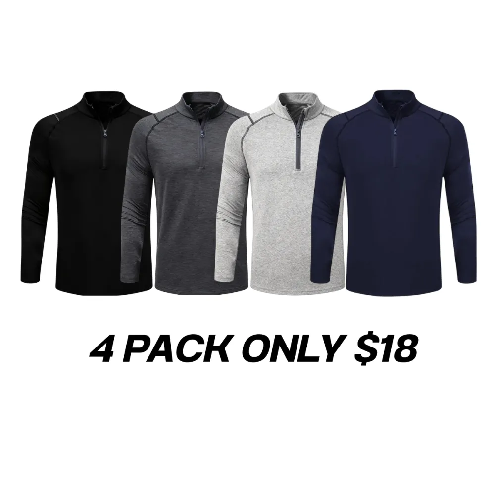 🔥Last Day 95% OFF🔥Men's Plain Zipper Mock Neck Sweatshirt