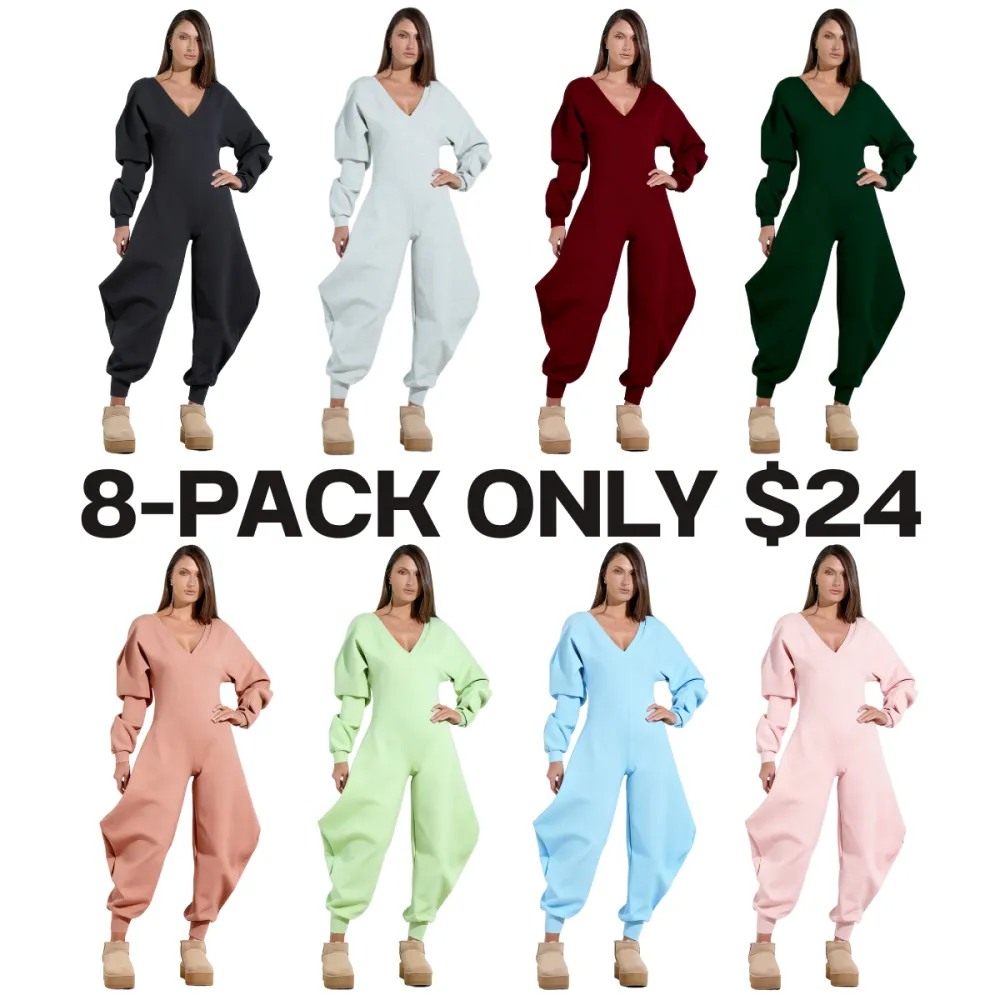 Women's Cozy Sweatshirt Jumpsuit