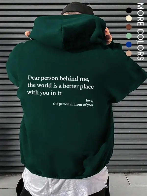 Men's Letter Print Hoodie