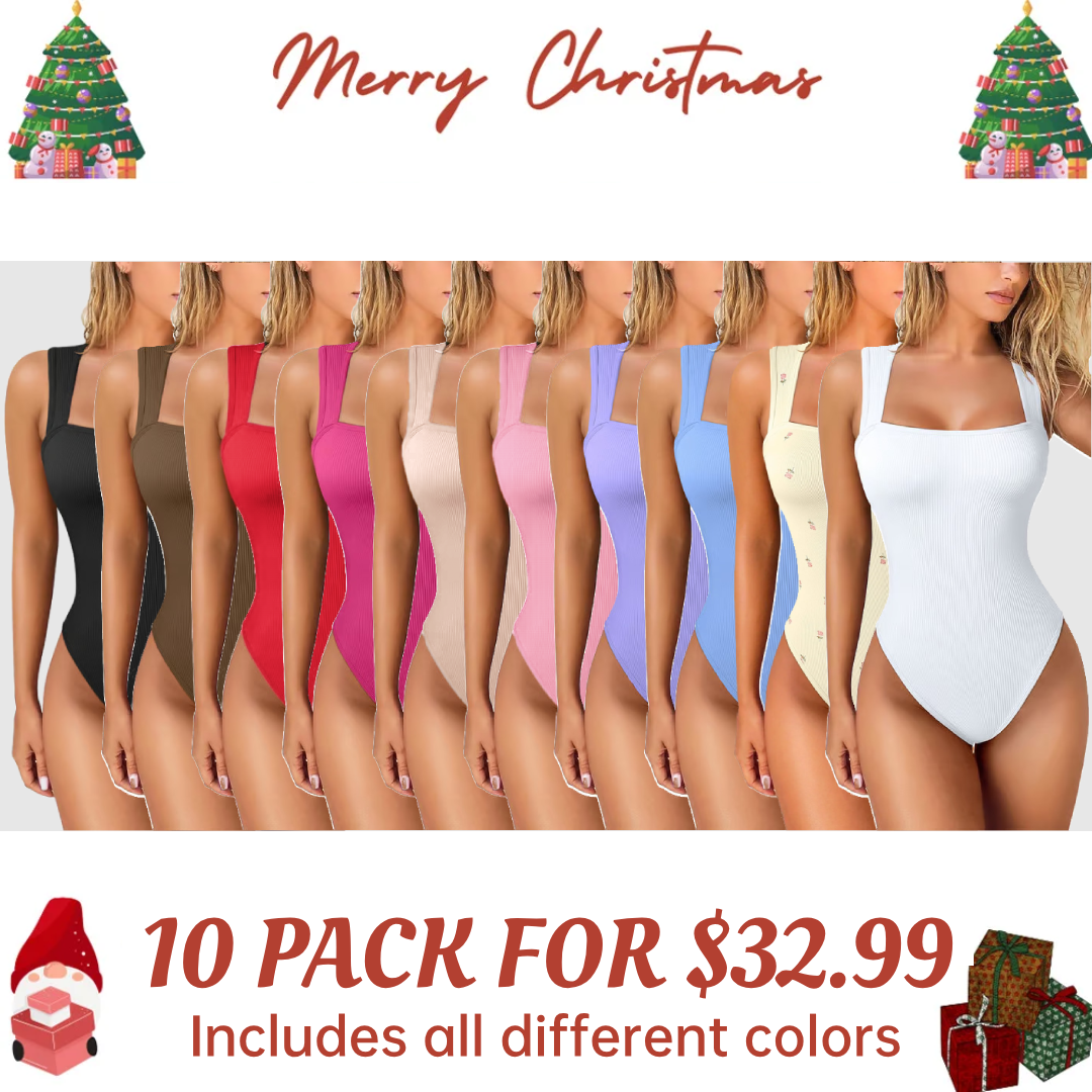 🎅Christmas Deals Sleeveless Tummy Control Tank Tops Bodysuits