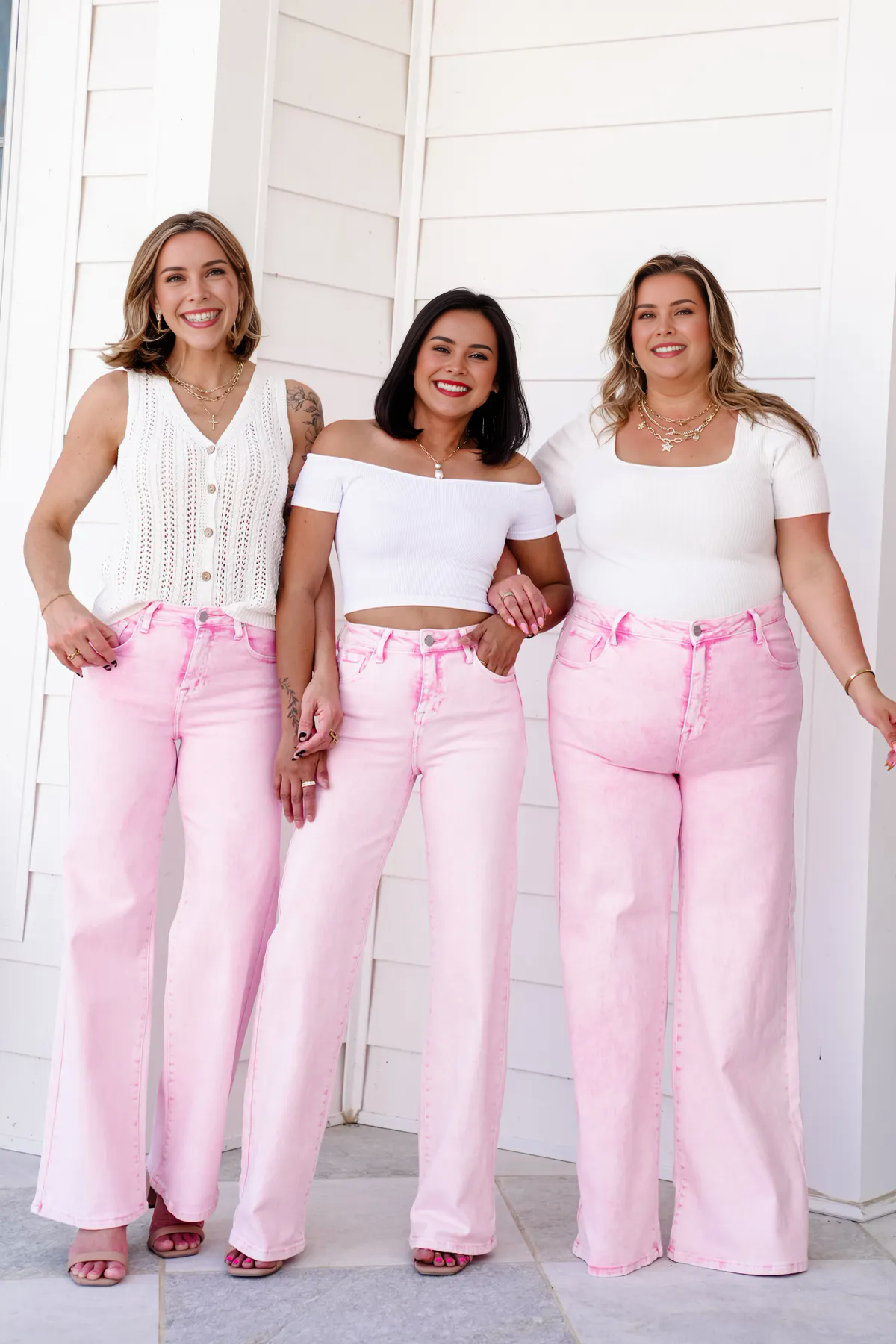 High Rise Tummy Control Wide Leg Jeans