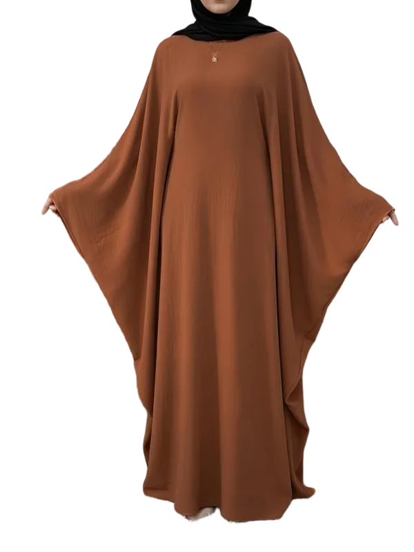 Women's Solid Color Round Neck Abaya