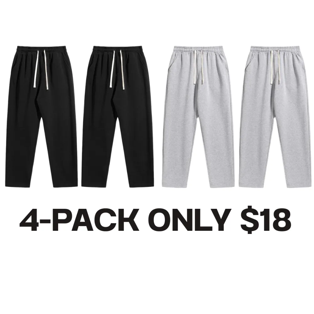🔥Last Day 95% OFF🔥Men's Regular Fit Solid Drawstring Waist Sweatpants