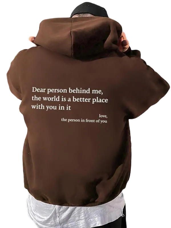 Men's Letter Print Hoodie