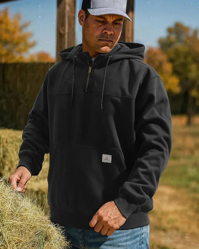 🔥Last Day 95% OFF🔥Men’s Water-Resistant Fleece Work Hoodie