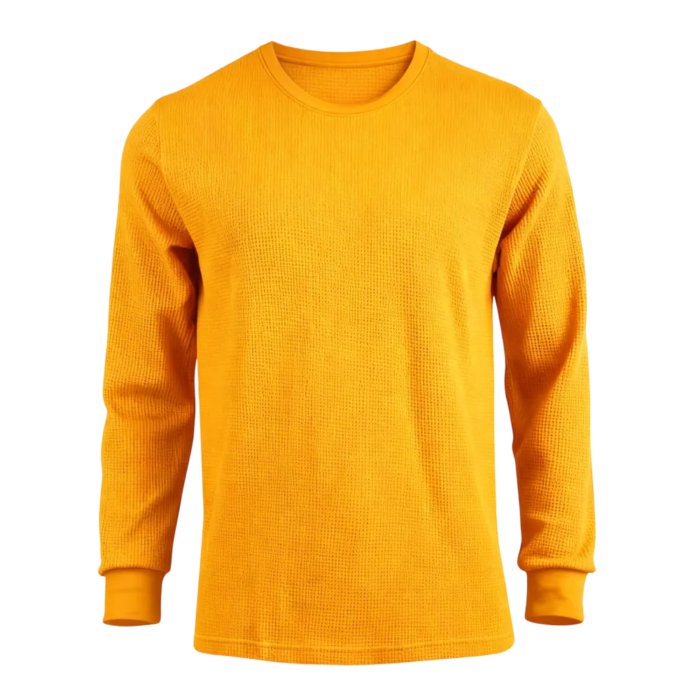 Men's Cotton Waffle-Knit Crew Neck Shirt