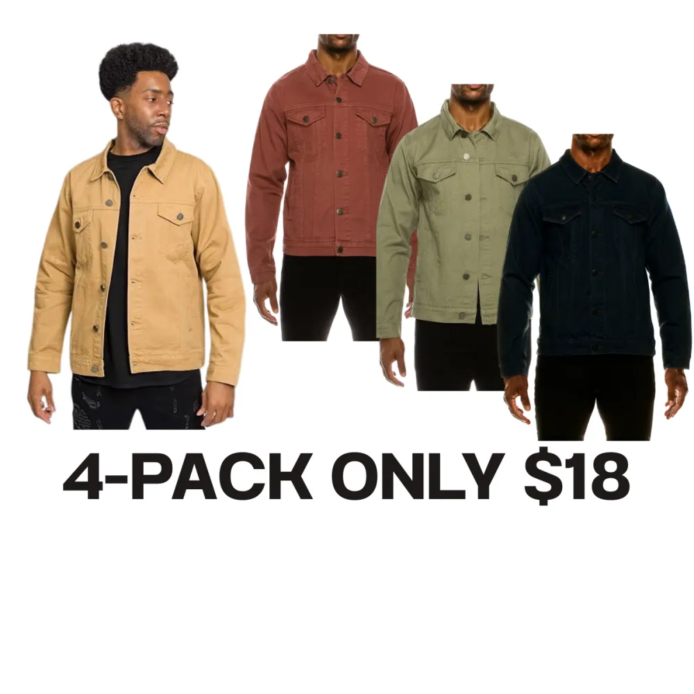 Men's Essential Colored Cotton Denim Jacket