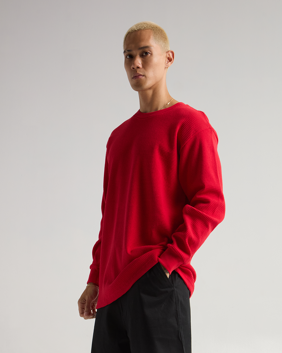 Christmas sale! 9.0oz Heavyweight Waffle Long Sleeve Therma