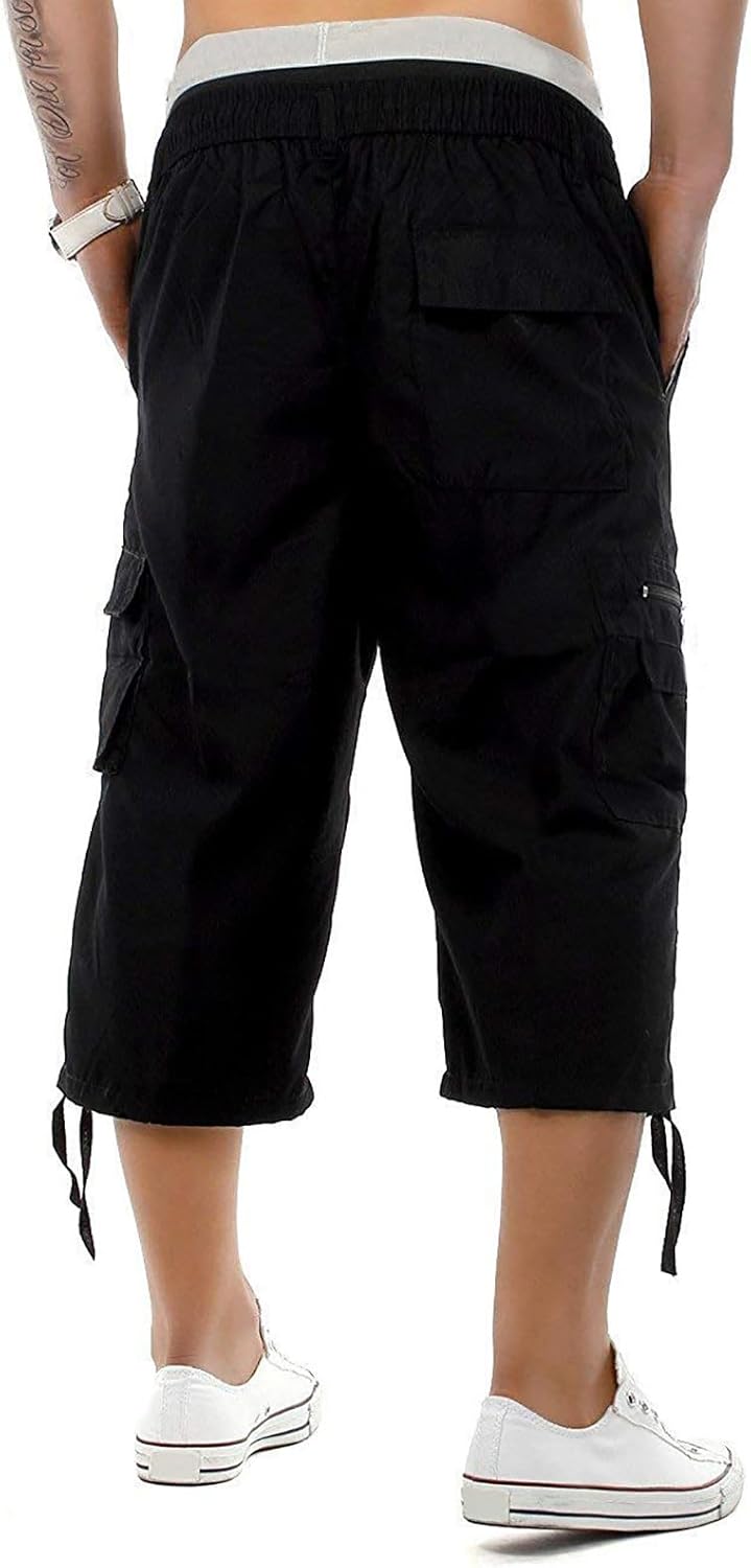 Green Trousers Cargo Pants Mens Black Birthday New Mens Summer Casual Men's 7 Pocket Pants Loose Pants Tuxedo Trousers with Satin Stripe Men
