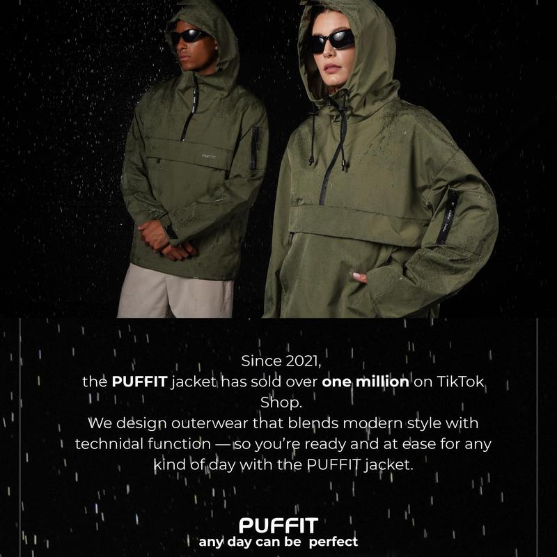 Christmas sale!STM-TEX Unisex Waterproof Oversized Hoodie Coat