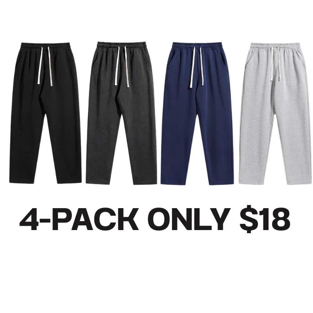 🔥Last Day 95% OFF🔥Men's Regular Fit Solid Drawstring Waist Sweatpants