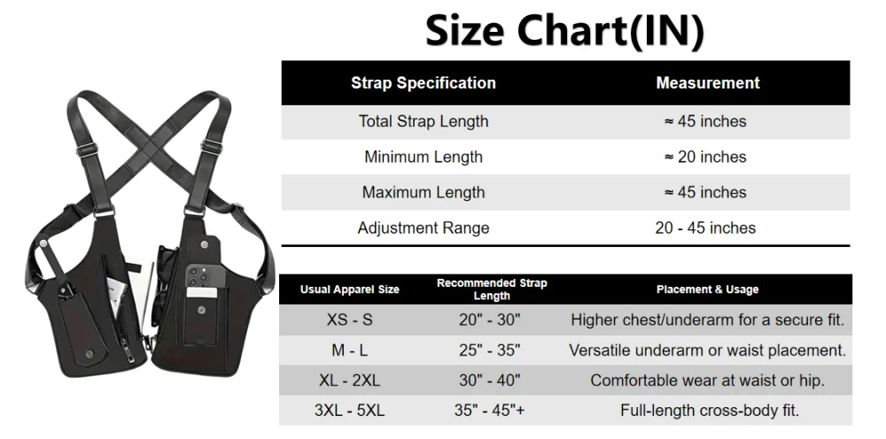Men's Adjustable Anti-theft Leather Underarm Shoulder Bag