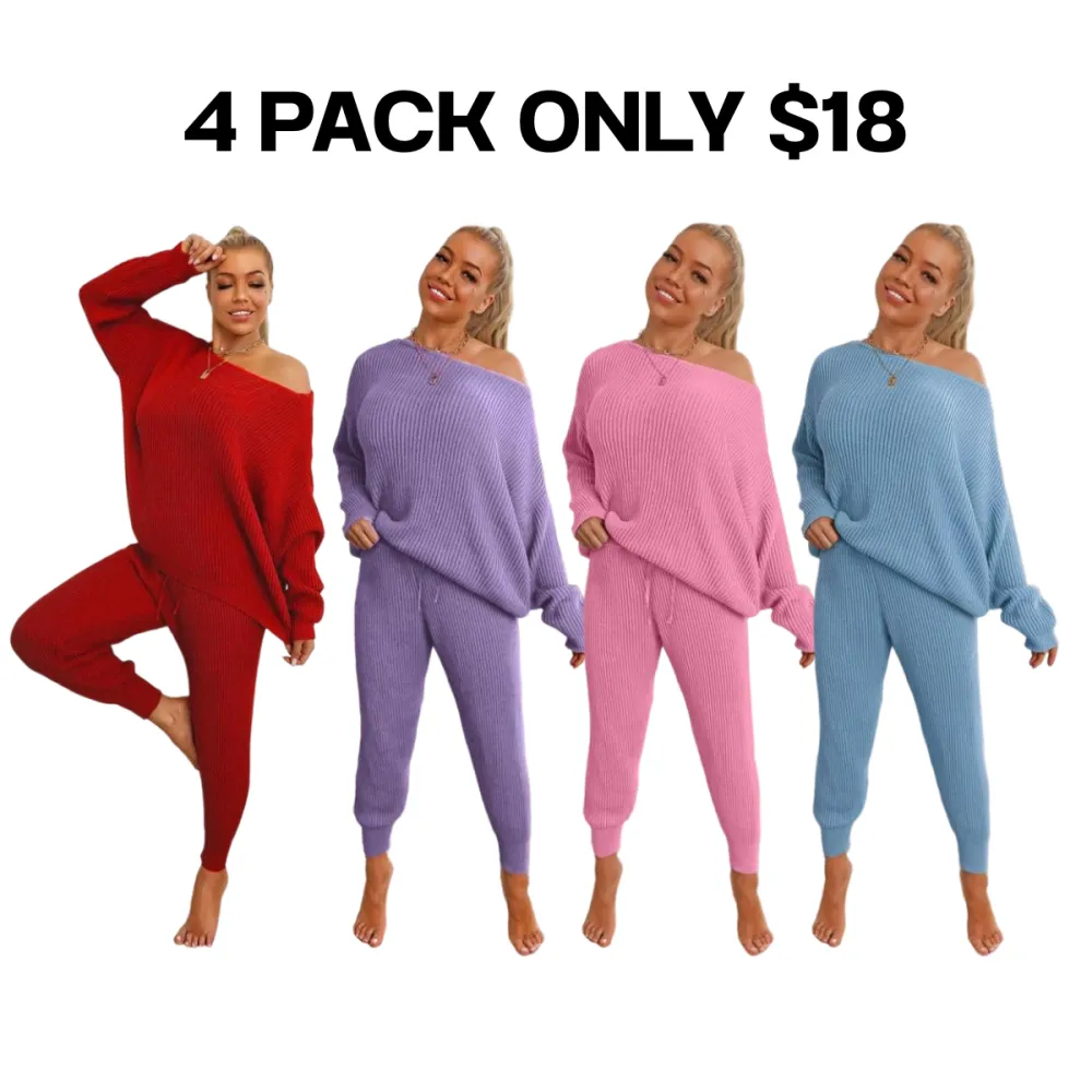 Women's Drop Shoulder Sweater Set