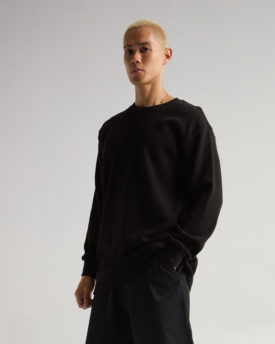 Christmas sale! 9.0oz Heavyweight Waffle Long Sleeve Therma