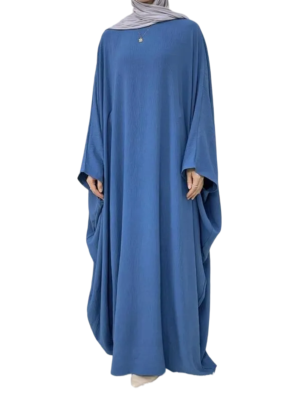 Women's Solid Color Round Neck Abaya