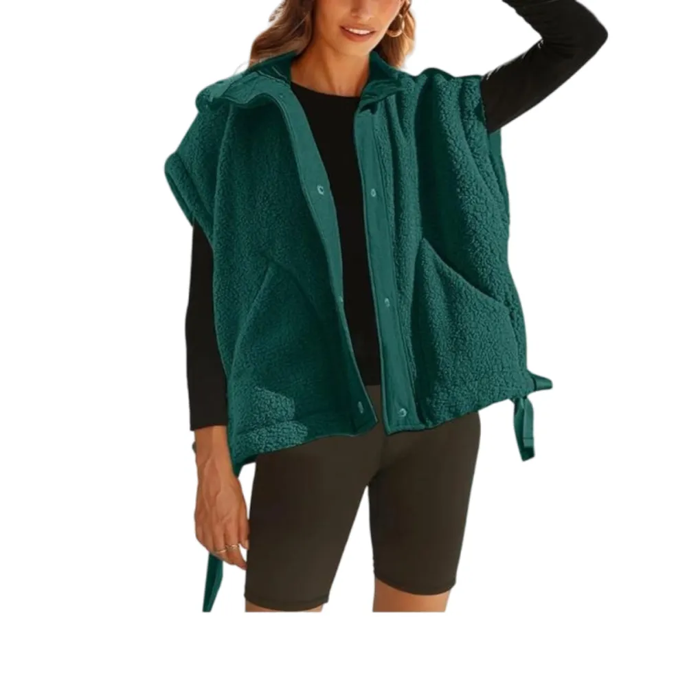 Women's Warm Fleece Button Down Vest