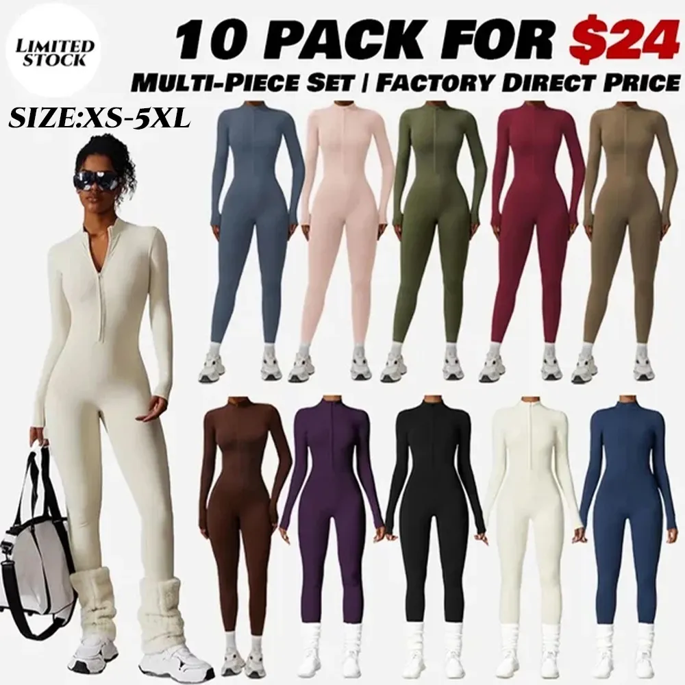Women’s Solid Zip-Up Skiing Jumpsuit