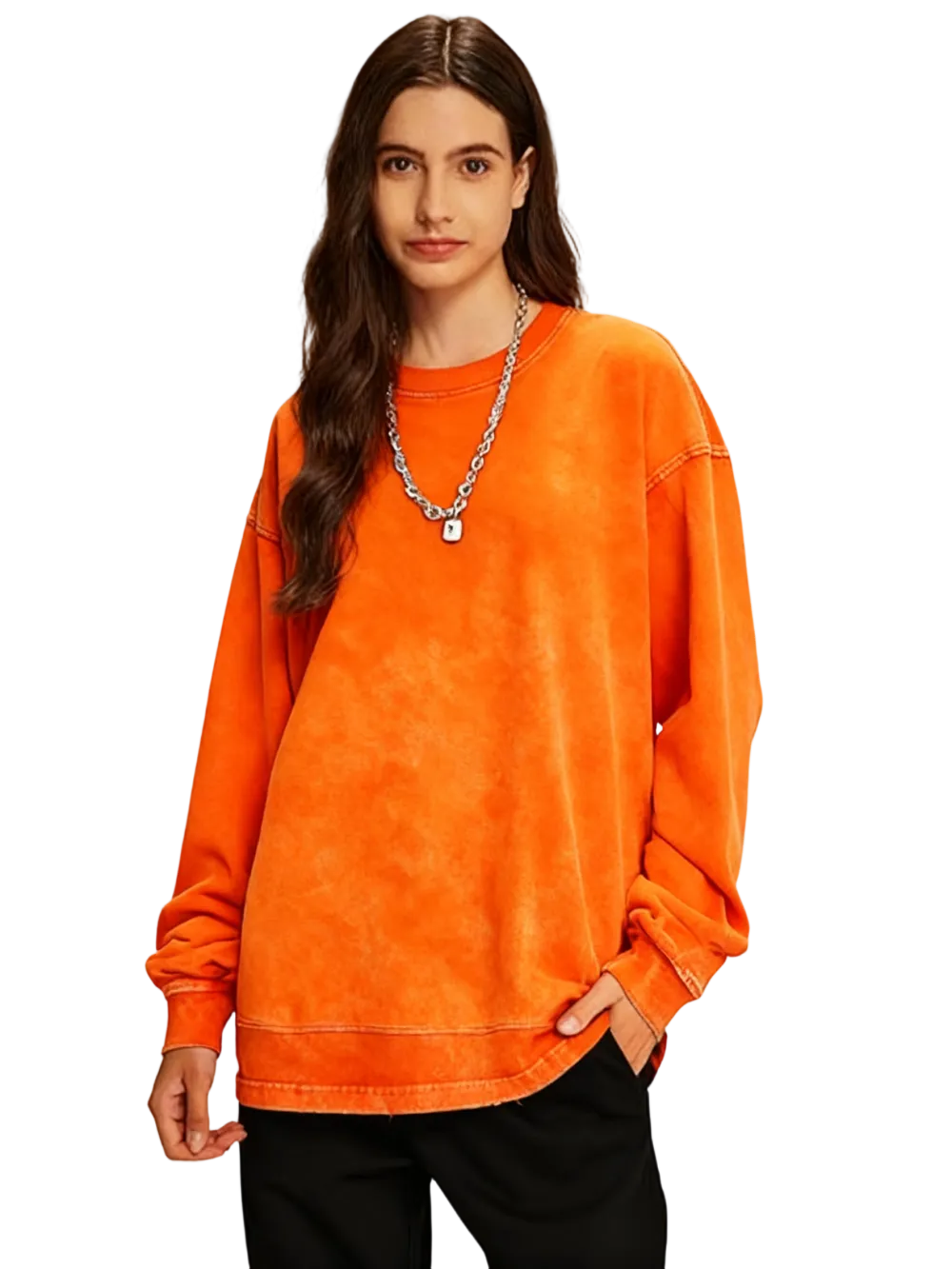 Women's Washed Long Sleeve T-Shirt
