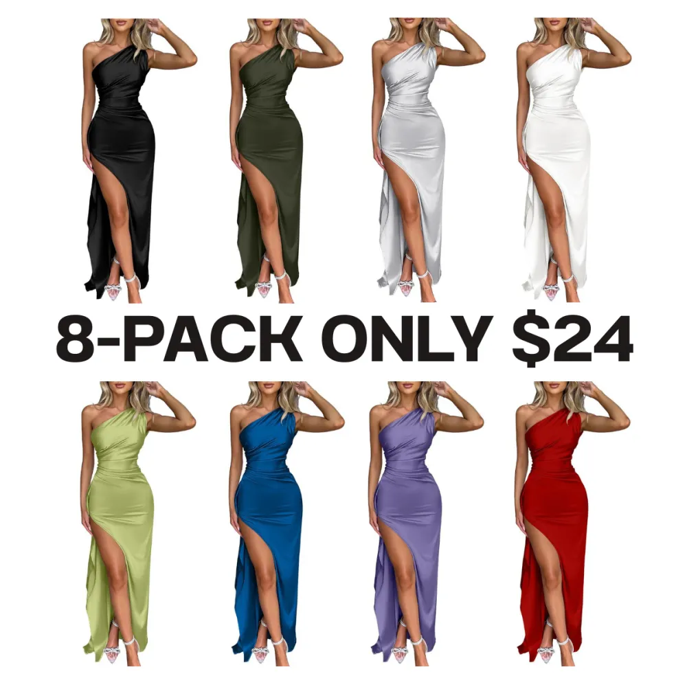 Women's Satin High Slit Dress