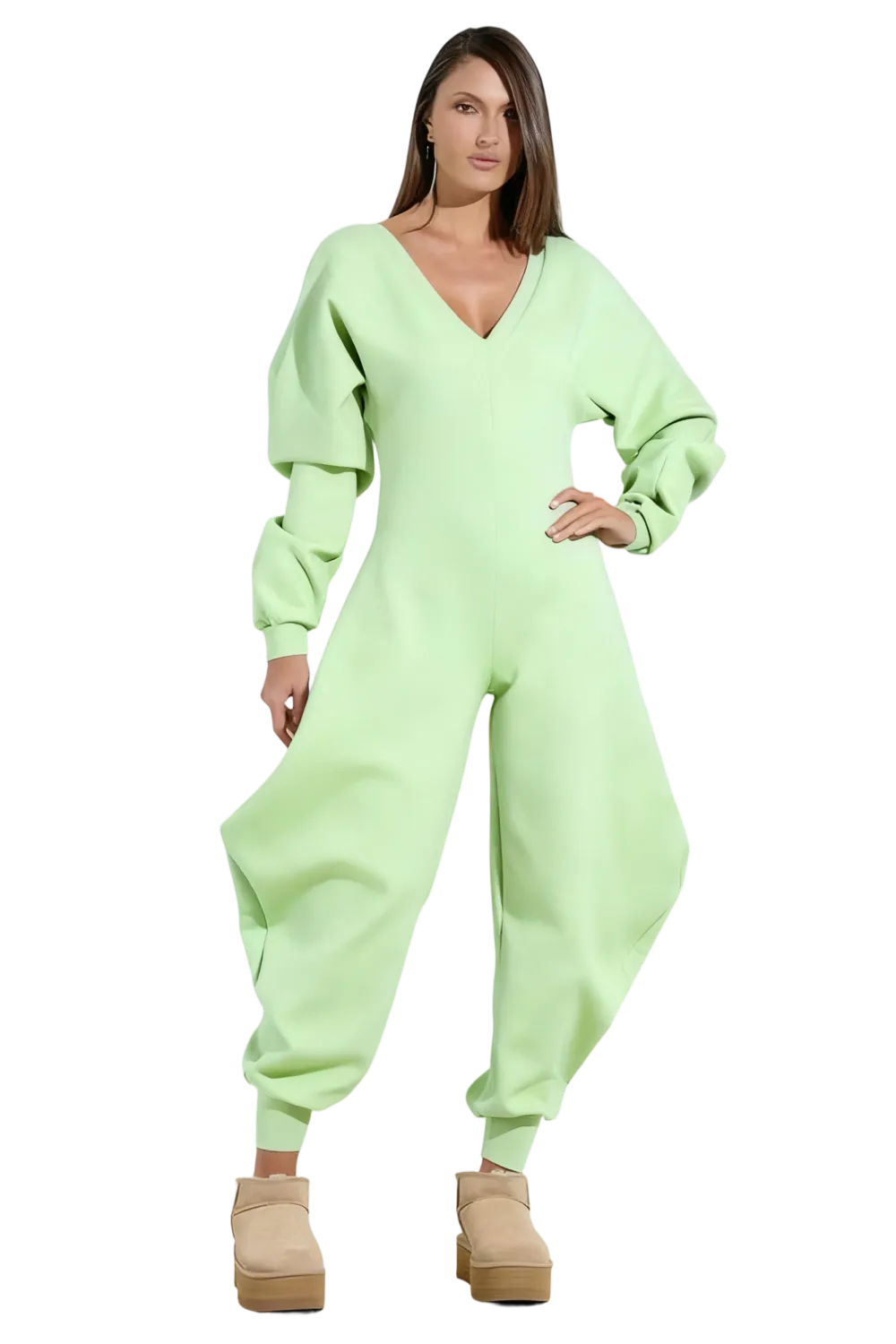 Women's Cozy Sweatshirt Jumpsuit