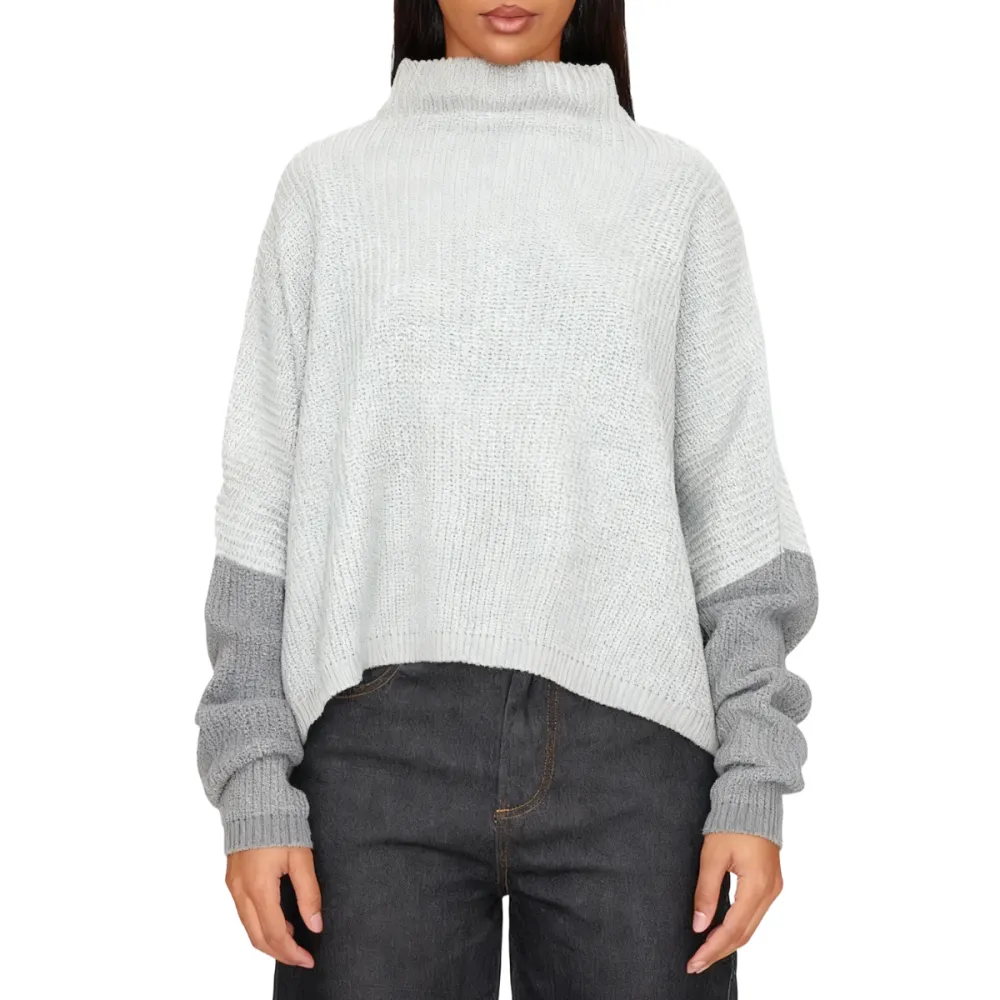 Women's Oversized Color Block Knit Sweater