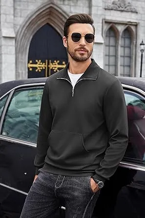Men's Cotton Quarter Zip Pullover