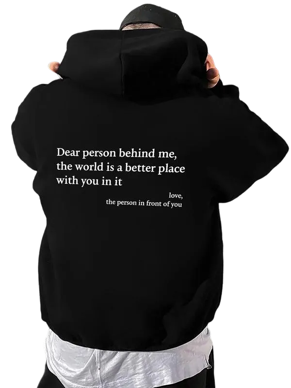 Men's Letter Print Hoodie