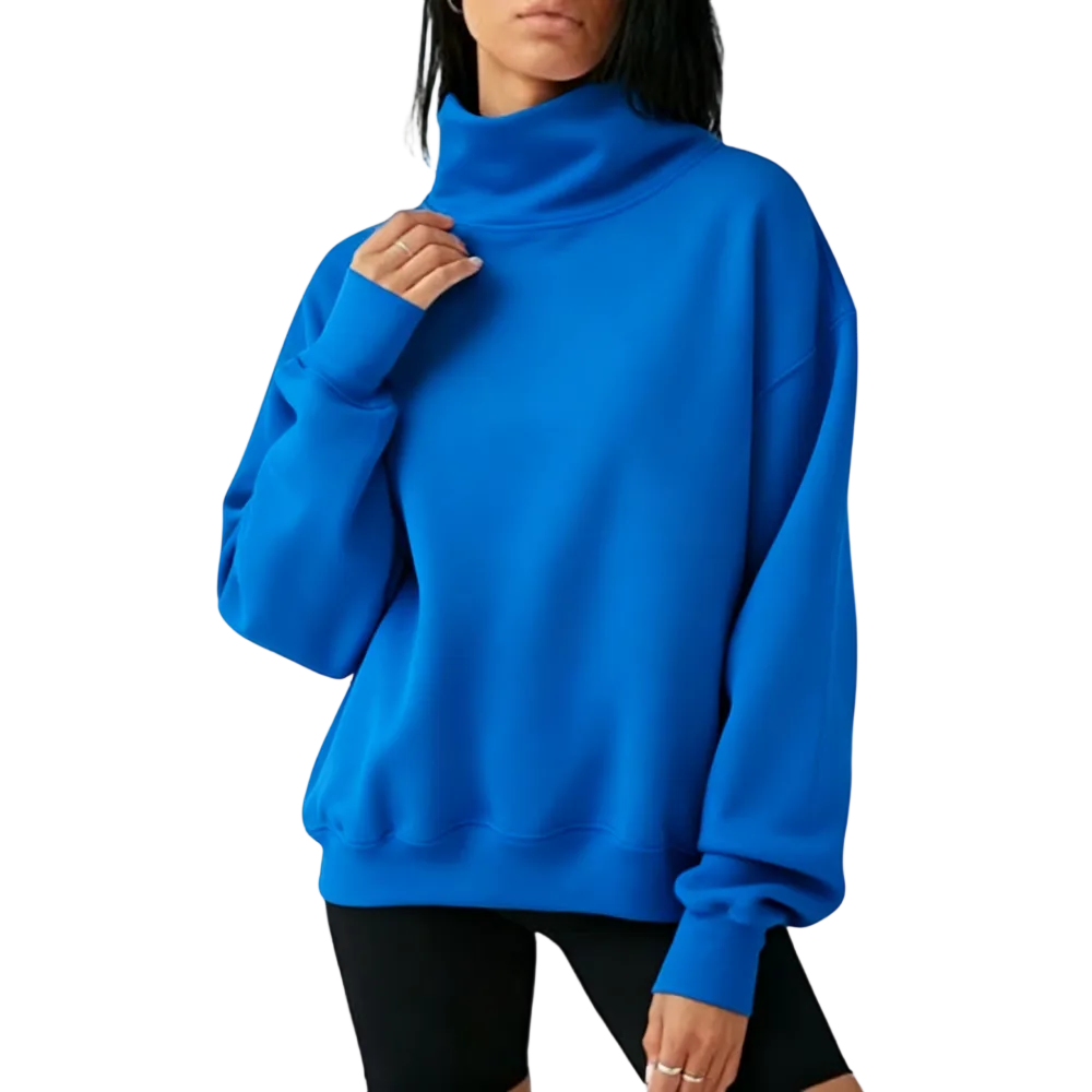 Women's Oversized Turtleneck Sweatshirt